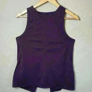 Athleta Foothill Tank in Spiced Cabernet Top Sleeveless Split Back Size XS